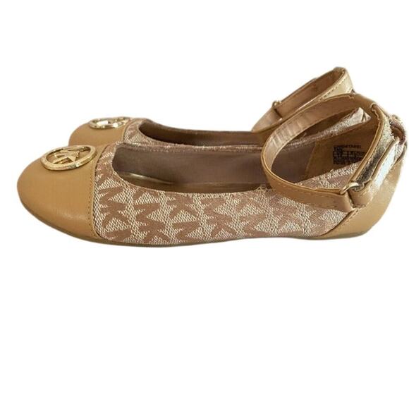 Michael Michael Kors Girl's Tan Beige Dress Casual US 13 Christabel Ankle Buckle - Picture 2 of 8